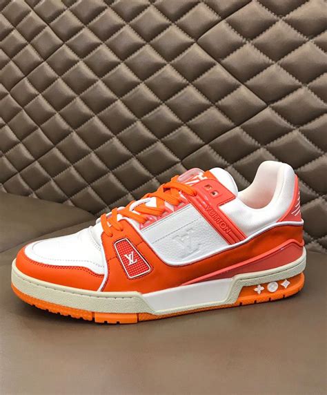 orange lv sneakers|louis vuitton fastlane trainer.